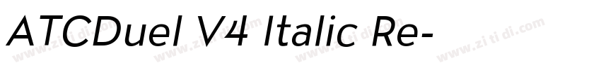ATCDuel V4 Italic Re字体转换